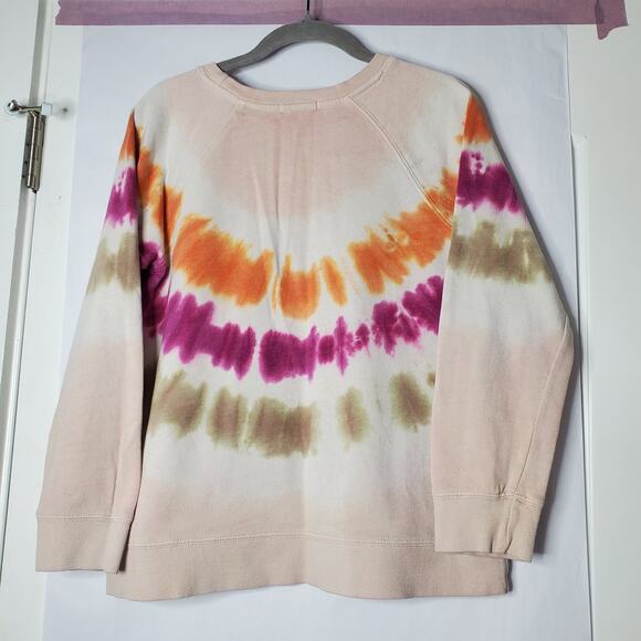 tie dye sweatshirt maurices small light colors purple orange green creamy pink - Picture 3 of 7